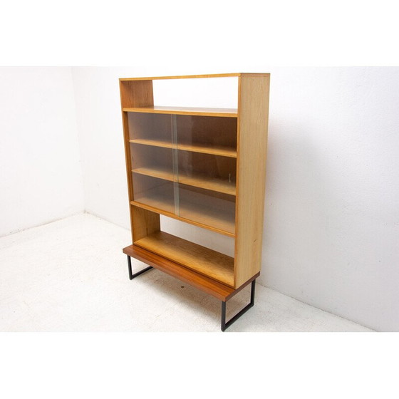 Image 1 of Vintage Bücherregal aus Mahagoni und Glas, Tschechoslowakei 1970er Jahre