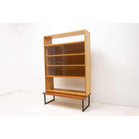 Image 1 of Vintage Bücherregal aus Mahagoni und Glas, Tschechoslowakei 1970er Jahre