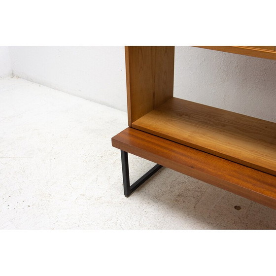 Image 1 of Vintage Bücherregal aus Mahagoni und Glas, Tschechoslowakei 1970er Jahre