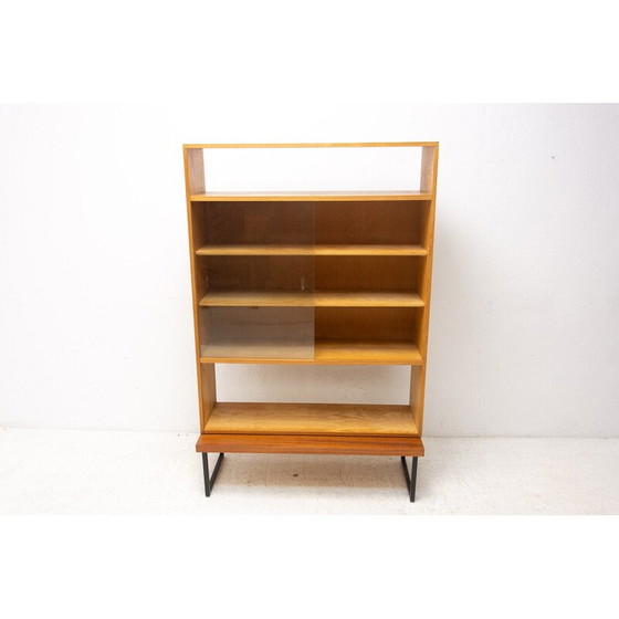 Image 1 of Vintage Bücherregal aus Mahagoni und Glas, Tschechoslowakei 1970er Jahre