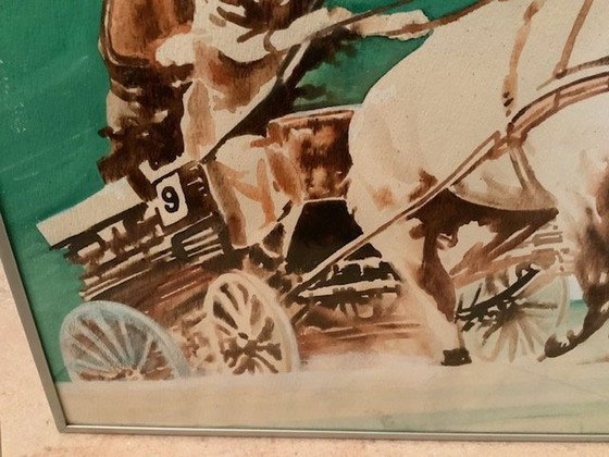 Image 1 of Einzigartiges Aquarell Pferdesport René Brone