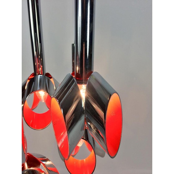Image 1 of Verchromter Metallkronleuchter von Raak Amsterdam, 1960