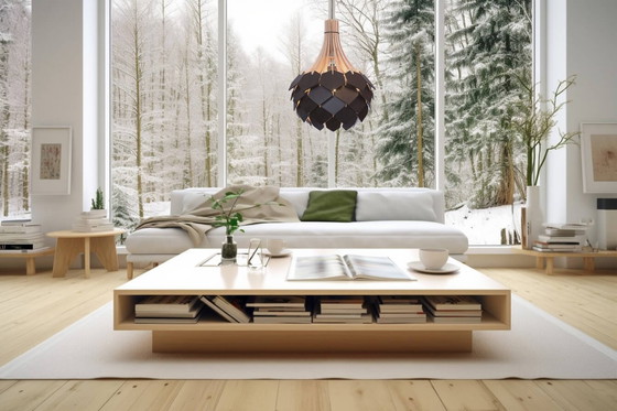 Zweifarbige Holzpendelleuchte, hergestellt in Italien – Ulap Design, Deckenleuchten, Wood (photo 5 of 5)