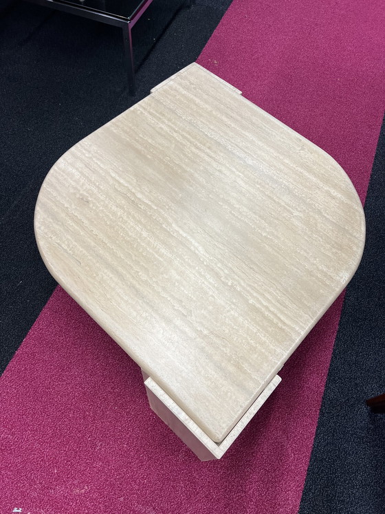 Image 1 of Vintage Couchtisch aus Travertin in Tropfenform