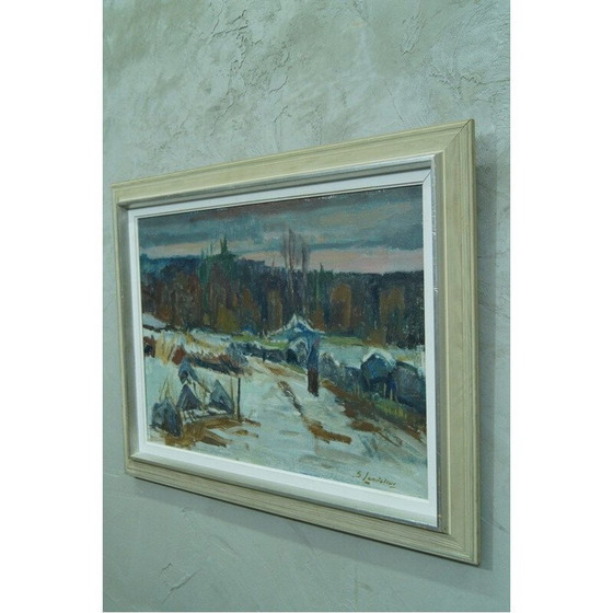 Image 1 of Handgeschriebenes Ölgemälde von Bertil Landelius, Schweden 1960