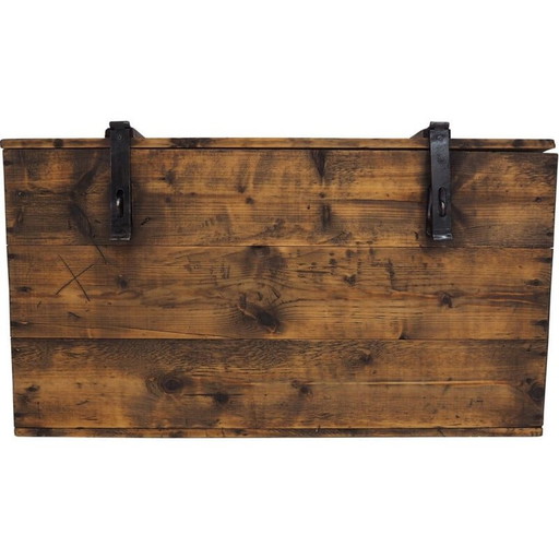 Mid Century Holztruhe, 1950er Jahre