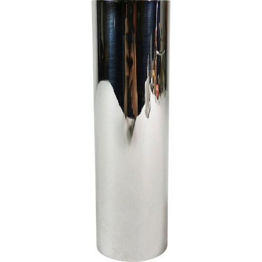 Verchromte Metallvase, 1980