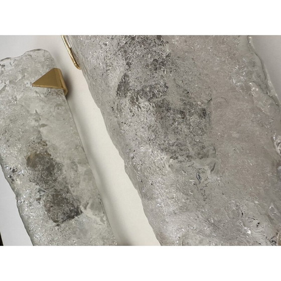 Image 1 of Paar Wandlampen aus Milchglas und Metall von Jt Kalmar, 1970