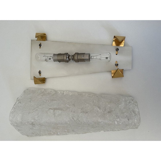 Image 1 of Paar Wandlampen aus Milchglas und Metall von Jt Kalmar, 1970
