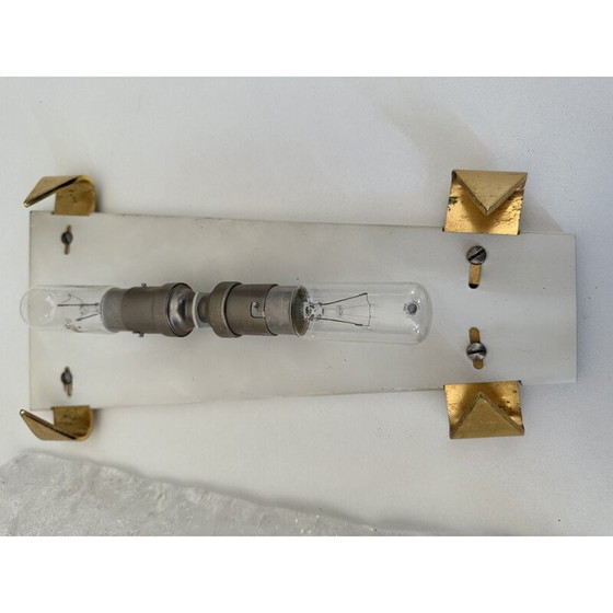 Image 1 of Paar Wandlampen aus Milchglas und Metall von Jt Kalmar, 1970