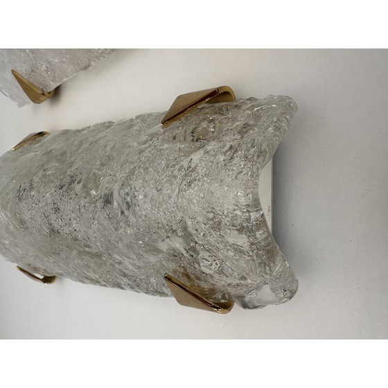 Image 1 of Paar Wandlampen aus Milchglas und Metall von Jt Kalmar, 1970