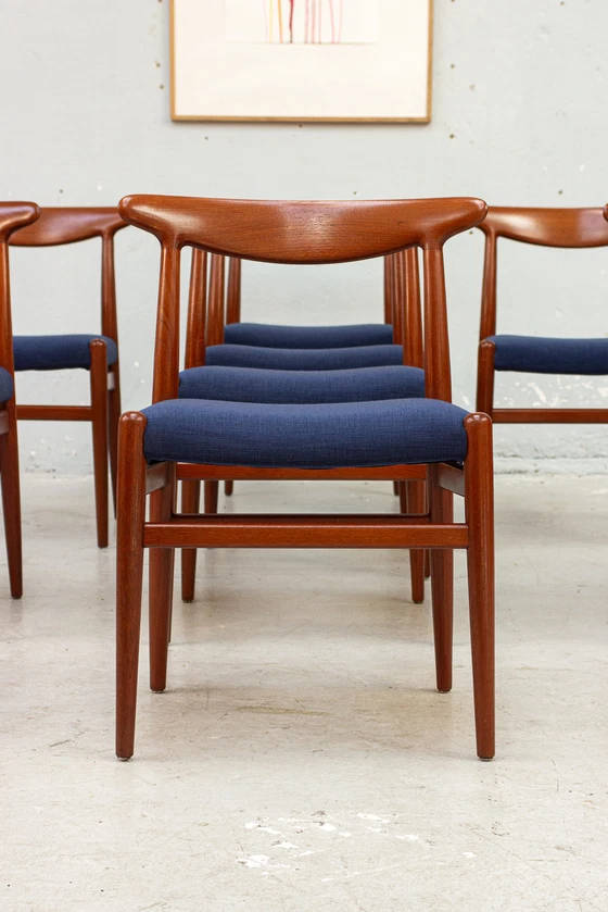 Image 1 of 8X W2 Stuhl Hans J. Wegner Cm Madsens Teak