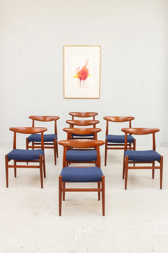 Image 1 of 8X W2 Stuhl Hans J. Wegner Cm Madsens Teak