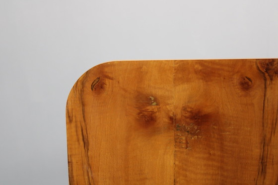 Image 1 of 1930S restauriert Art Deco Doppelbett in Nussbaum Finish, Tschechoslowakei