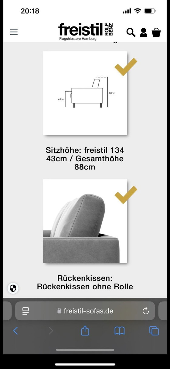 Image 1 of Freistil Rolf Benz 134 Longchair Groß Mit Anreihsofa