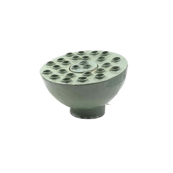 Image 1 of Aquamarinfarbene Keramiklampe, Frankreich 1980er Jahre