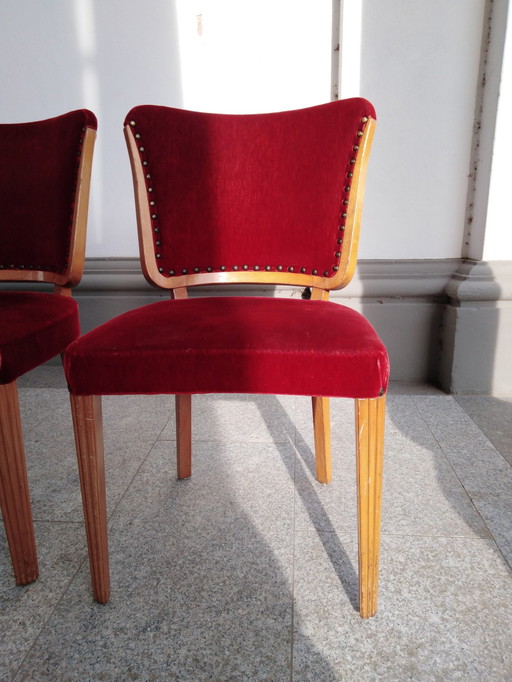 4X Swedish Chairs "Swedish Grace" From The 40S