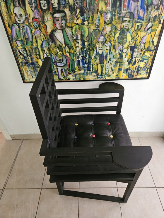 Image 1 of Josef Hoffmann Armloffel Chair Made By Wittmann with leather seat cushions