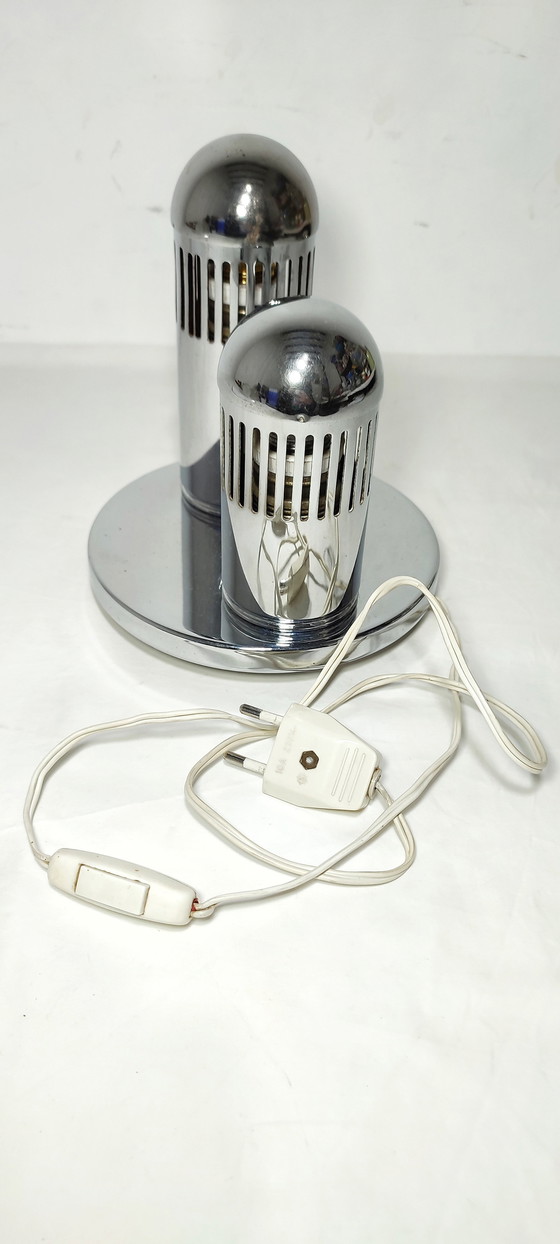 Image 1 of Metallische Tischlampe. Spanien, 1970er Jahre.