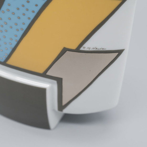 Image 1 of Rosenthal Porzellanvase Rosemonde Nairac × Michael Boehm Debüt Memphis Era 80S