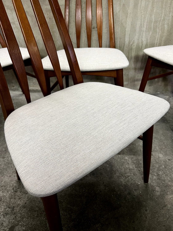 Image 1 of 4X Teak Stühle Mod. Eva Von Koefoed Hornslet 70Er Jahre