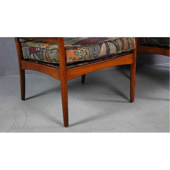 Image 1 of Mid Century Sessel aus Palisanderholz und mehrfarbigem Stoff von Gote Mobler