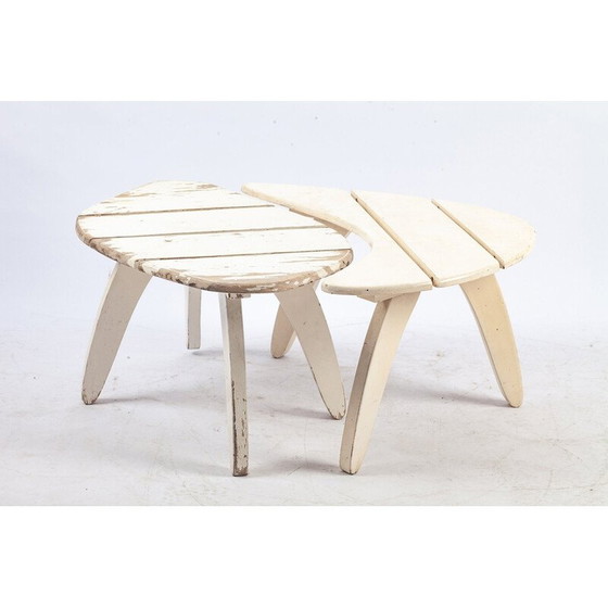 Image 1 of Paar organische Beistelltische aus Holz von Rausch, 1960