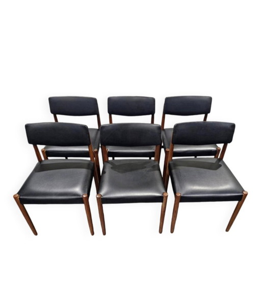 Skandinavische Suite Von 6 Stühlen Von Zetel Behaagt, 1970er Jahre