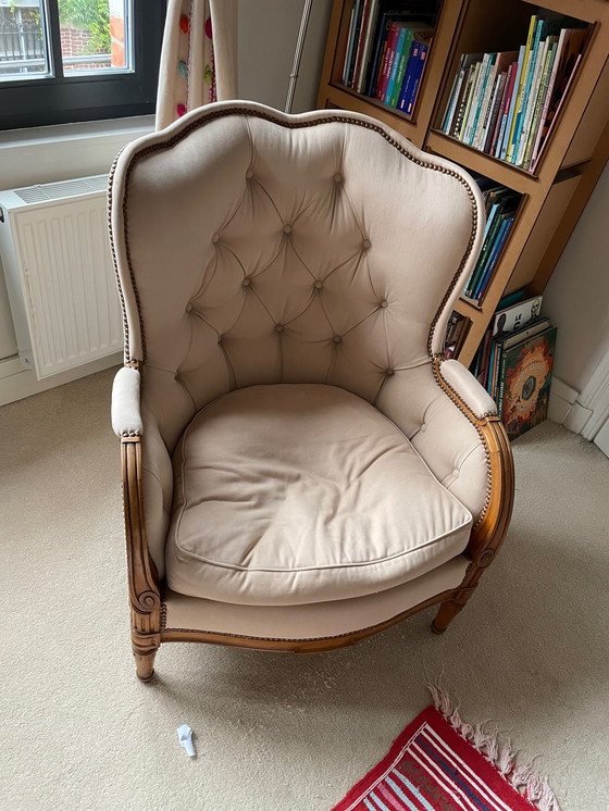 Image 1 of 2x alte Stühle Bergères Fauteuil