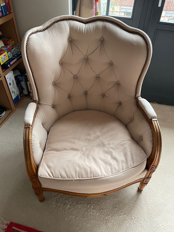 Image 1 of 2x alte Stühle Bergères Fauteuil