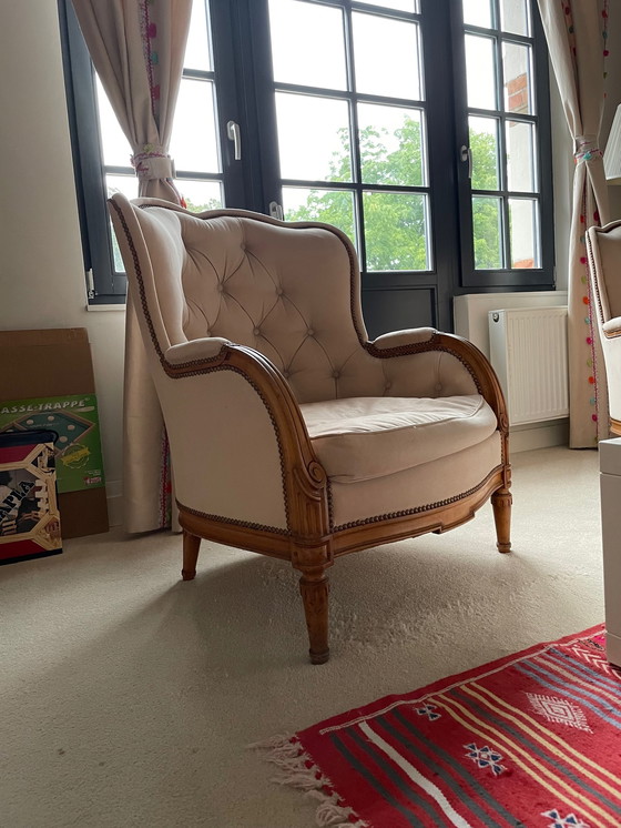 Image 1 of 2x alte Stühle Bergères Fauteuil