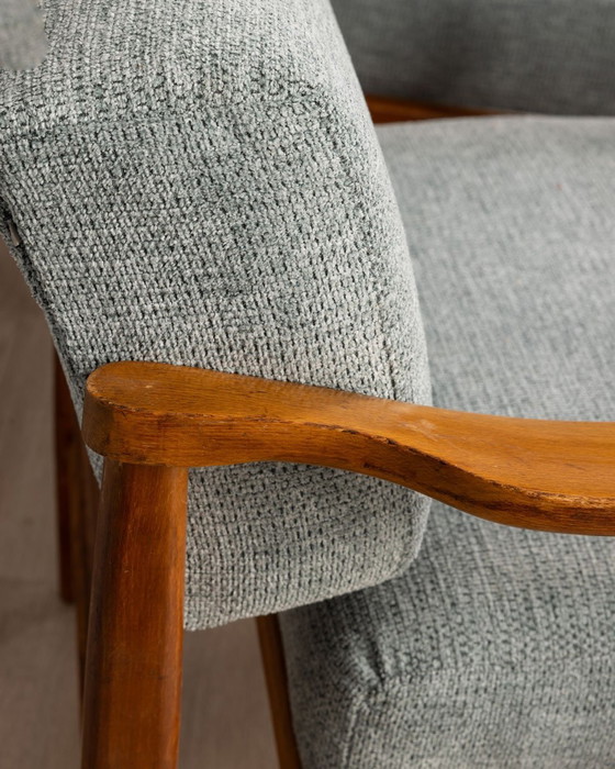 Image 1 of 2er-Set italienische Sessel aus grauem Stoff