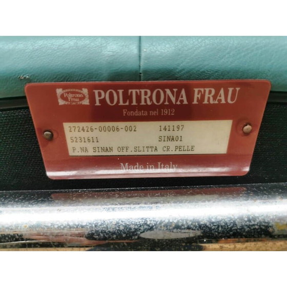 Image 1 of Satz von 3 Vintage-Ledersesseln von Slitta Slinan für Poltrona Frau