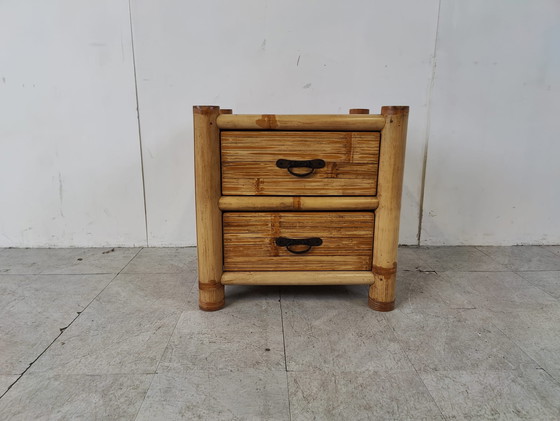 Image 1 of Vintage-Nachttisch aus Bambus