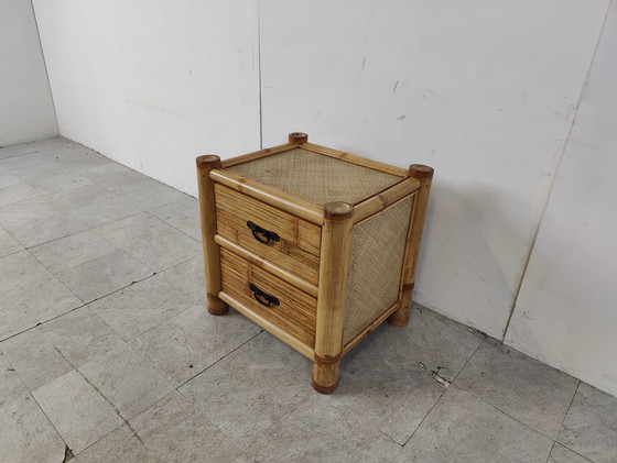 Image 1 of Vintage-Nachttisch aus Bambus
