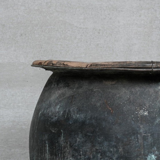 Image 1 of Vintage Pflanzgefäß aus Holz und Kupferrahmen, Frankreich 1920