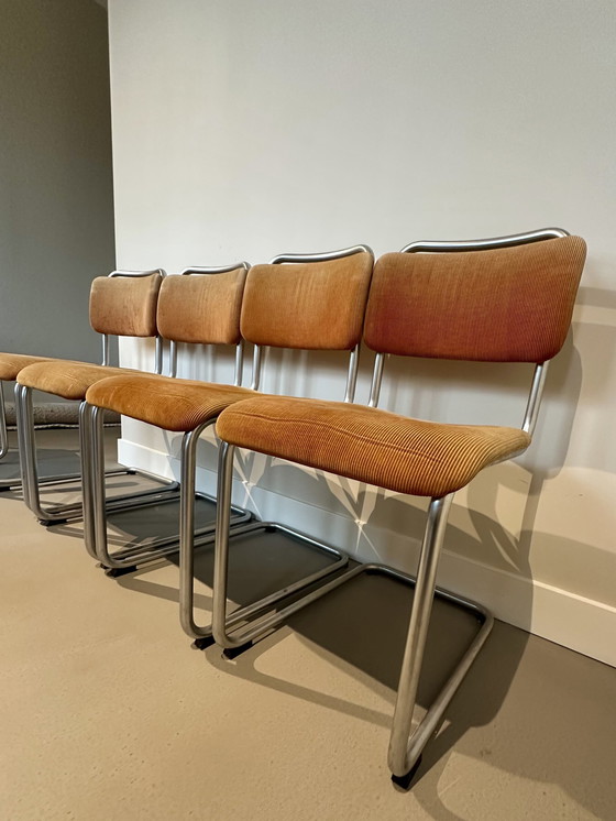 Image 1 of 6x Gebroeders van der Stroom Dutch Originals Gispen Stuhl