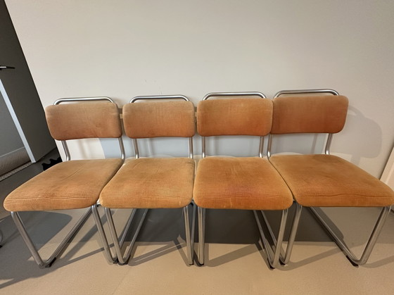 Image 1 of 6x Gebroeders van der Stroom Dutch Originals Gispen Stuhl