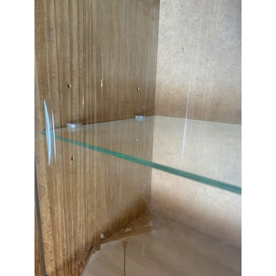 Image 1 of Vintage Schrank mit Vitrine mit 3 Schubladen