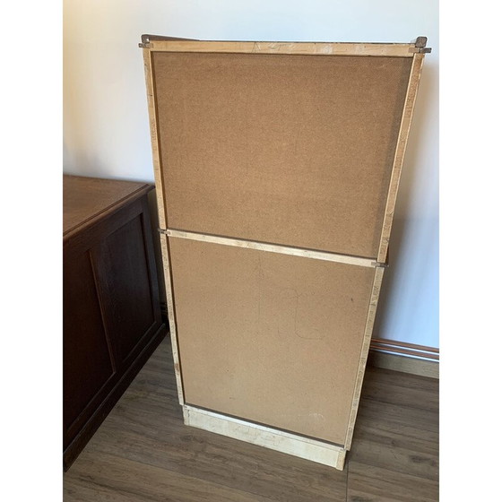 Image 1 of Vintage Schrank mit Vitrine mit 3 Schubladen