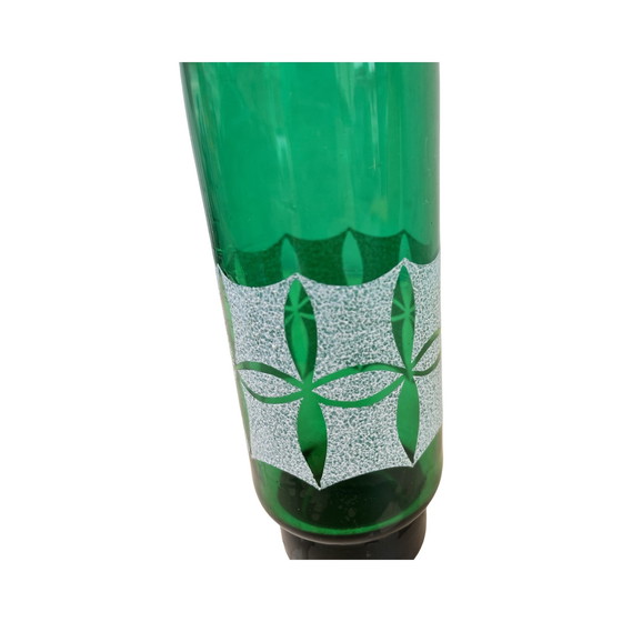 Image 1 of Grünglasvase, Veb Kunst Glas Wasungen, Deutschland, 1960er Jahre