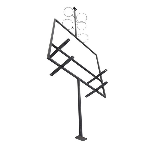 Wandhalterung mit Blumen aus Metall, Tschechoslowakei 1970