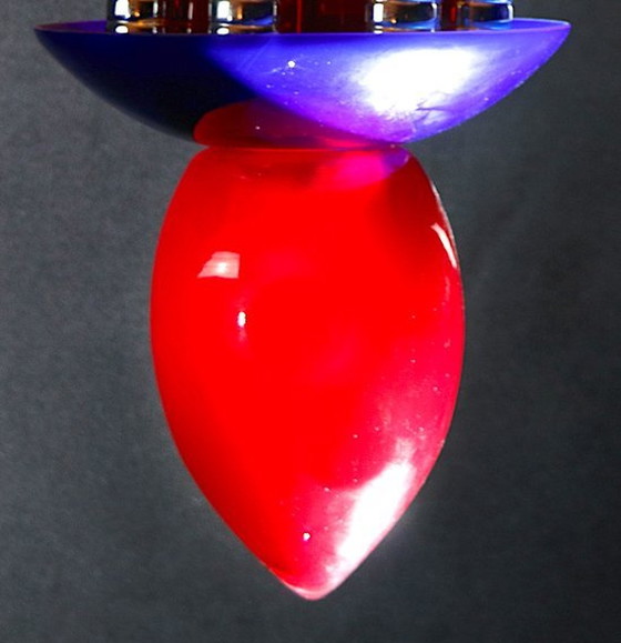Image 1 of Veart-Artemide Murano-Kronleuchter von Gismondi "Orni Halloween" Memphis Style Modell Gaia - Venexiana