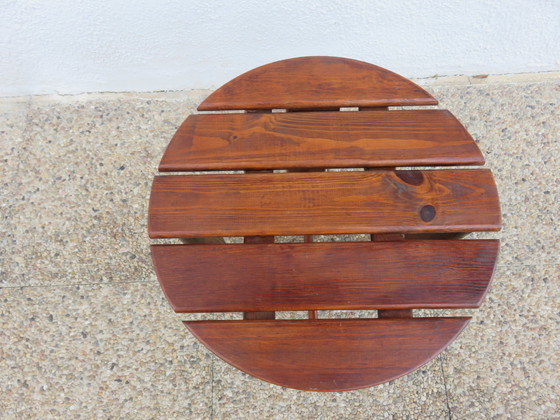 Image 1 of Schwedischer Hocker aus Kiefernholz 60er Jahre 70er Jahre