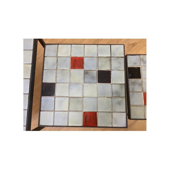 Image 1 of Satz von 3 keramischen Nisttischen von Mado Jolain, 1960