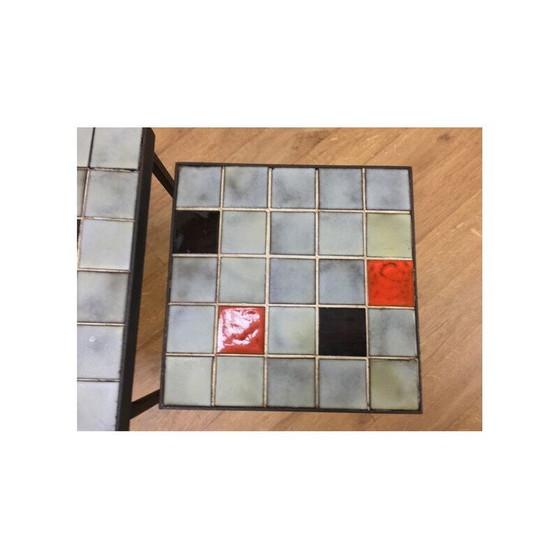 Image 1 of Satz von 3 keramischen Nisttischen von Mado Jolain, 1960