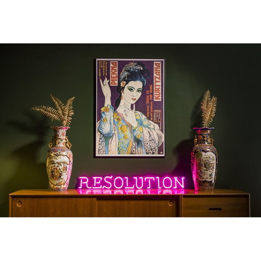 Vintage-Plakat zum Film Courtesan, Polen 1984