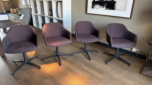 4x Vitra Schalensitze Stoff