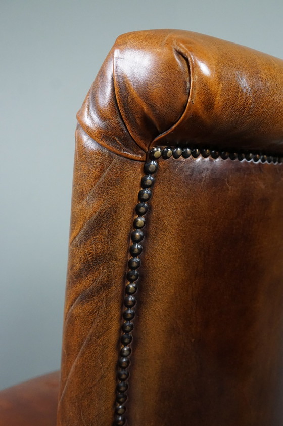 Image 1 of Set aus 6 Esszimmerstühlen aus Schafsleder