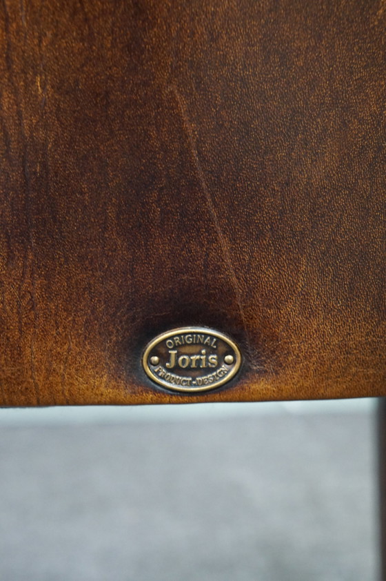 Image 1 of Set aus 6 Esszimmerstühlen aus Schafsleder